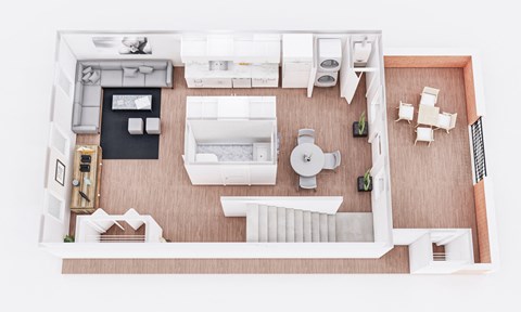 Floor plan for 2 beds, 2 baths, 1263 sqft
